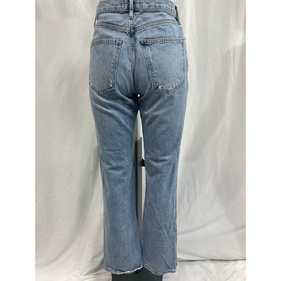 Agolde 'Lana' Blue Straight Denim Jean Size 26 - Picture 3 of 5